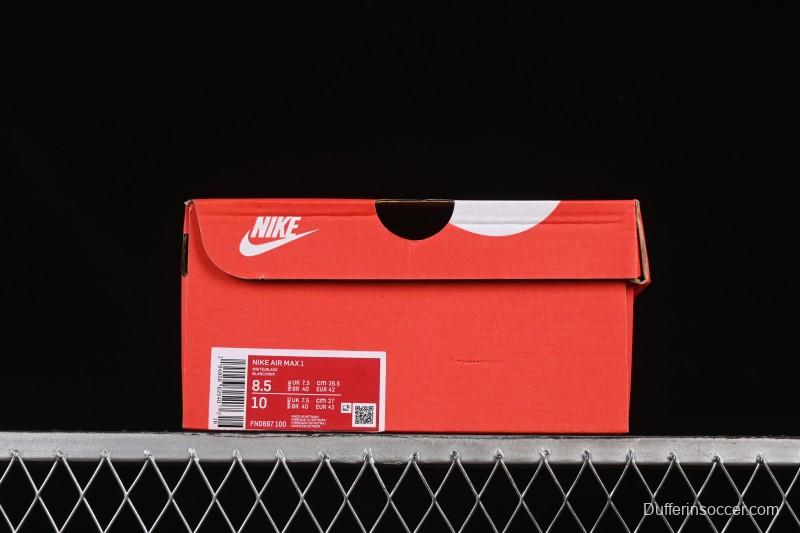 Nike Air Max 1 Retro Running Shoes with Half-Sole Air Cushion - FN0697-100