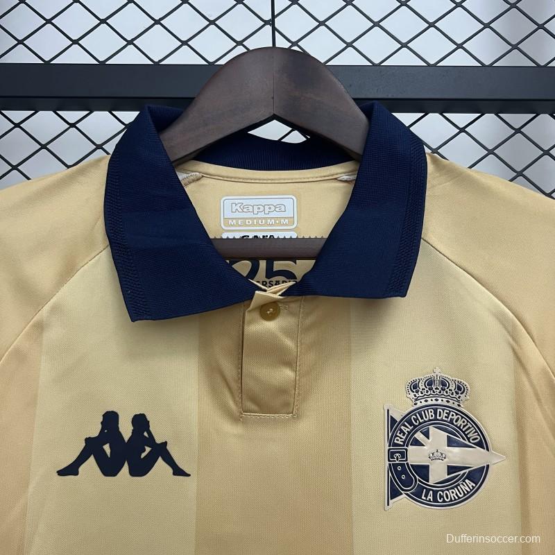 25/26 Deportivo La Coruna Gold Long Sleeve Jersey