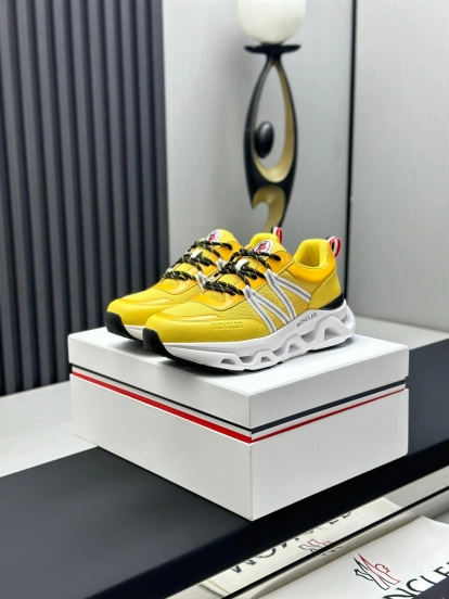 2025 Unisex Moncler Yellow Black White Cordura Gore-Tex Rubber Outdoor Running Shoes AS00390