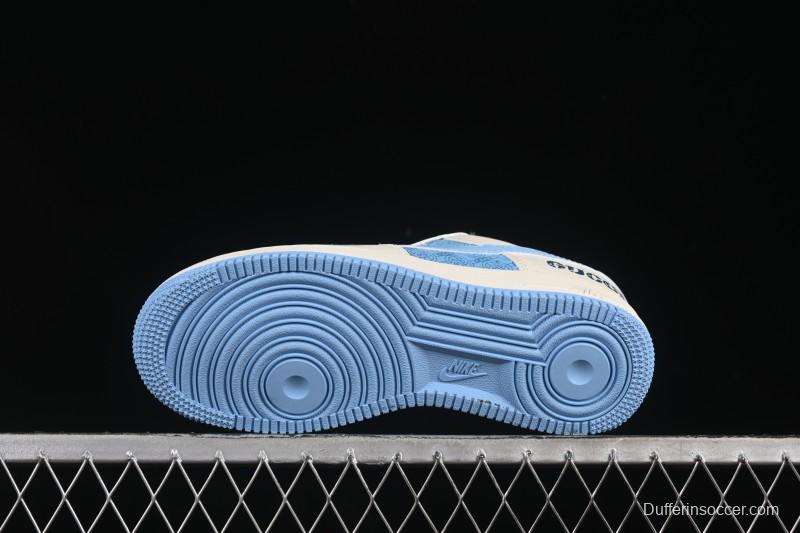 Nike Air Force 1 '07 Low Gucci Collaboration Ice Blue Low-Top Casual Sneakers - DF0188-067