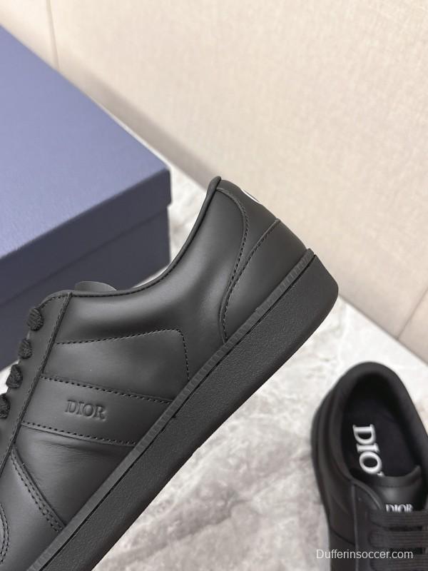 2025 Men Dior Black Leather Sneakers KFY00300