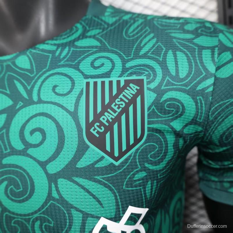 Player Version 25/26 FC Palestine Green with Traditional Islamic Pattern Jersey