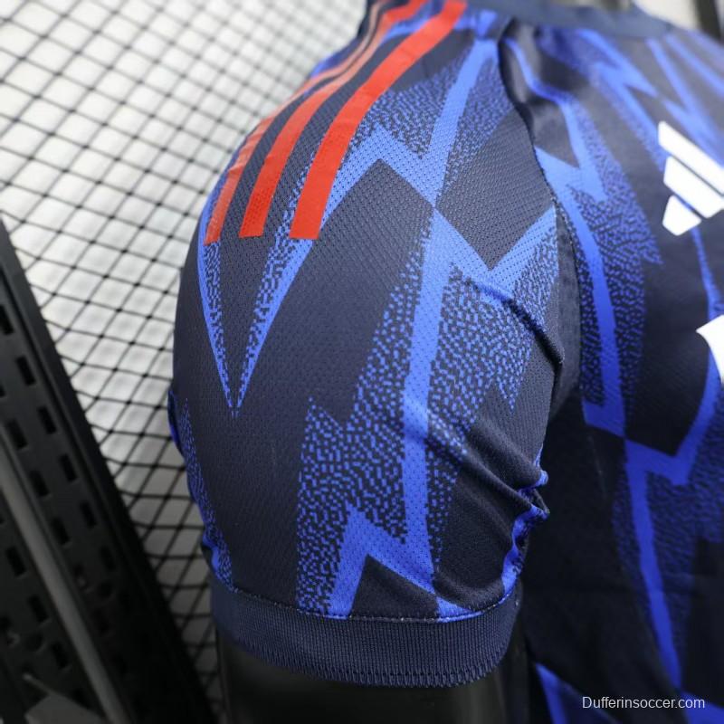 Player Version 25/26 Arsenal Third Blue with Geometric Lightning Pattern Jersey