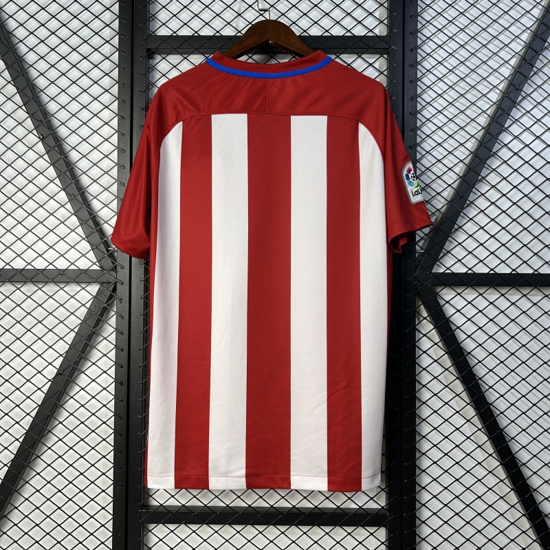16/17 Retro Atletico Madrid Home Jersey