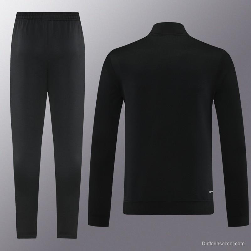 2025 Adidas Orange/Black Full Zipper Jacket +Long Pants