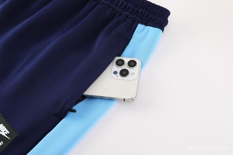 2025 NIKE Light Blue/Navy Full Zipper Jacket +Long Pants