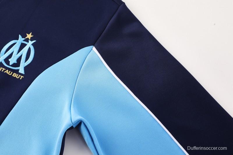 25/26 Olympique Marseille Blue/Navy Full Zipper Jacket +Long Pants