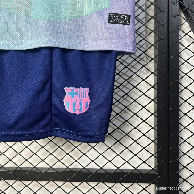 25/26 Kids Barcelona Blue Gradient with Spotify Jersey