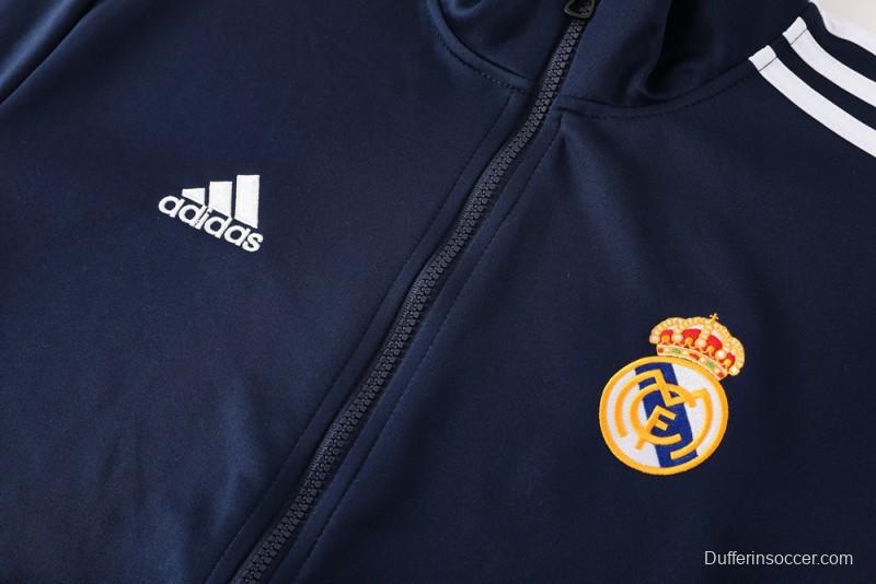 25/26 Real Madrid Navy Full Zipper Jacket +Long Pants