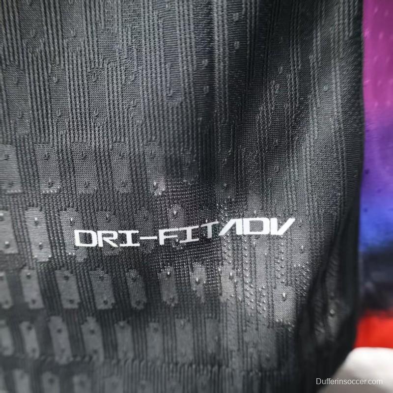 Player Version 2025 England Away Black Long Sleeve Jersey