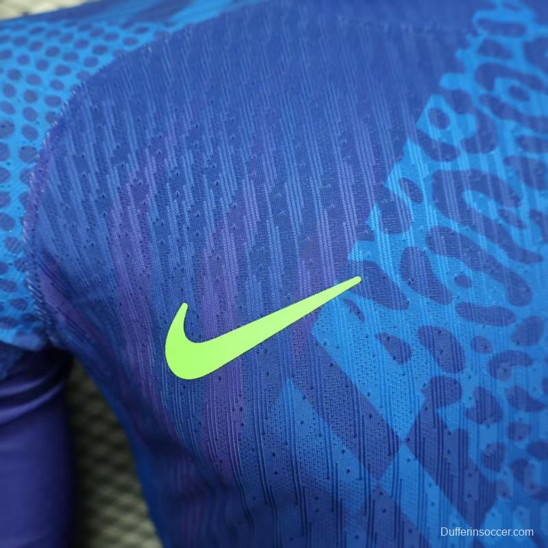 Player Version 2025 Brazil Away Long Sleeve Jersey