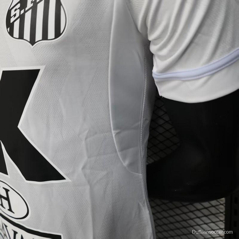 Player Version 25/26 Santos Home Jersey With Full Sponsors