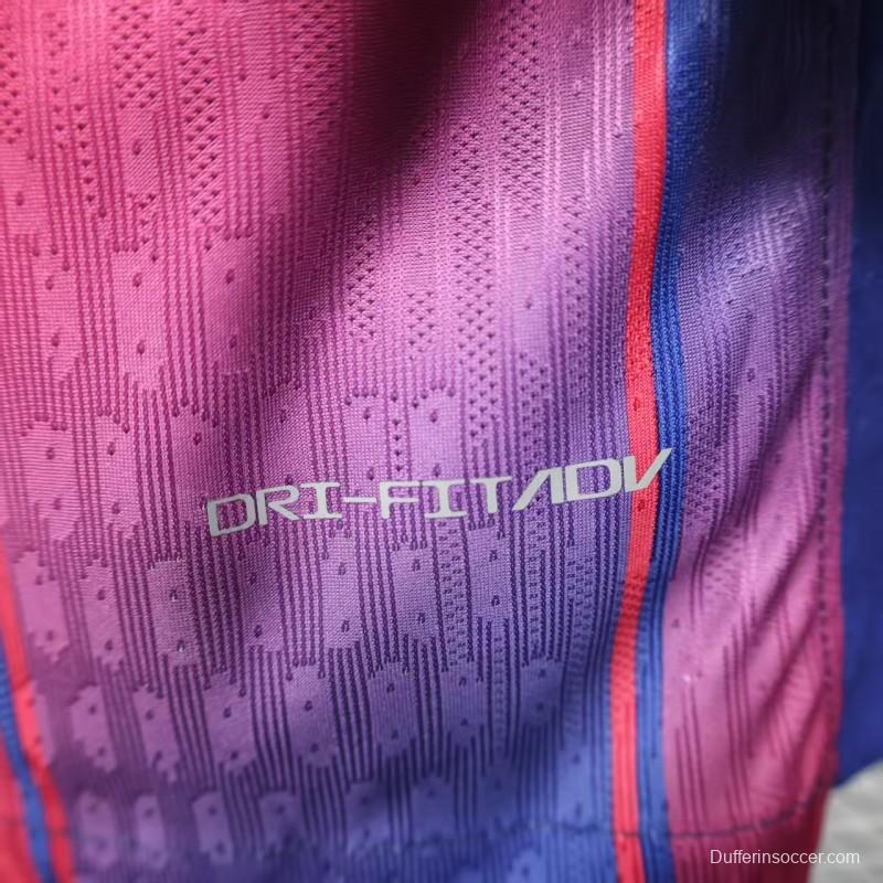 Player Version 25/26 Barcelona Home Jersey Without Sponsor