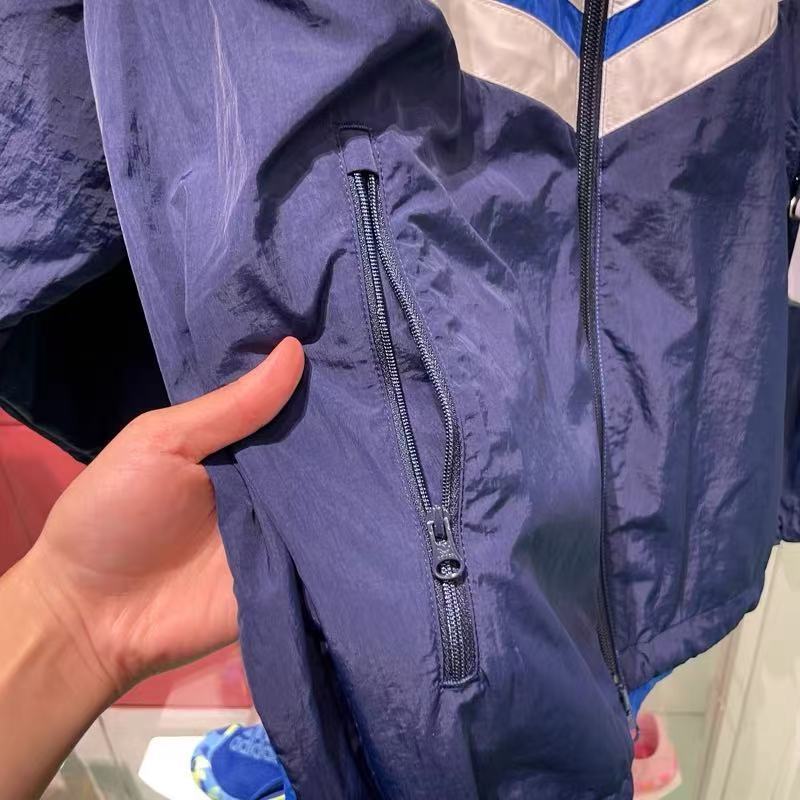 2025 Adidas Original Navy/Green White Windbreaker