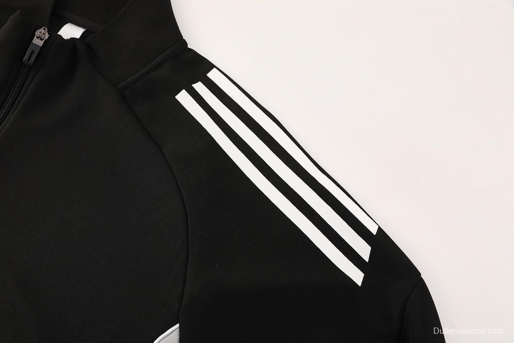 2025 Adidas Black Full Zipper Jacket + Long Pants