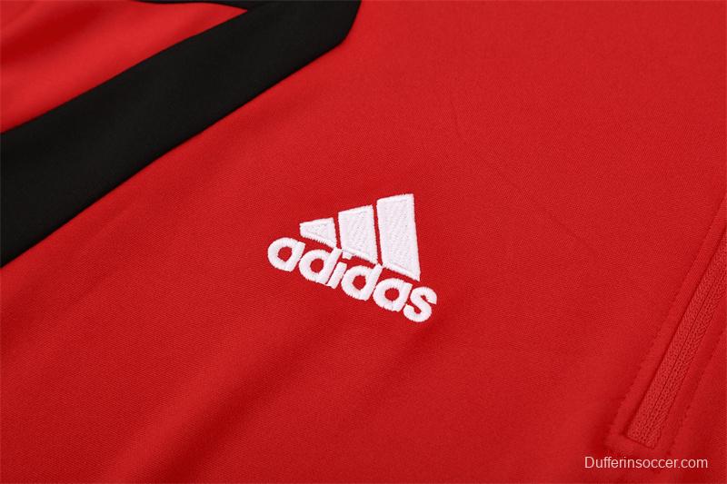 Retro 05/06 AC Milan Red Half Zipper Jacket