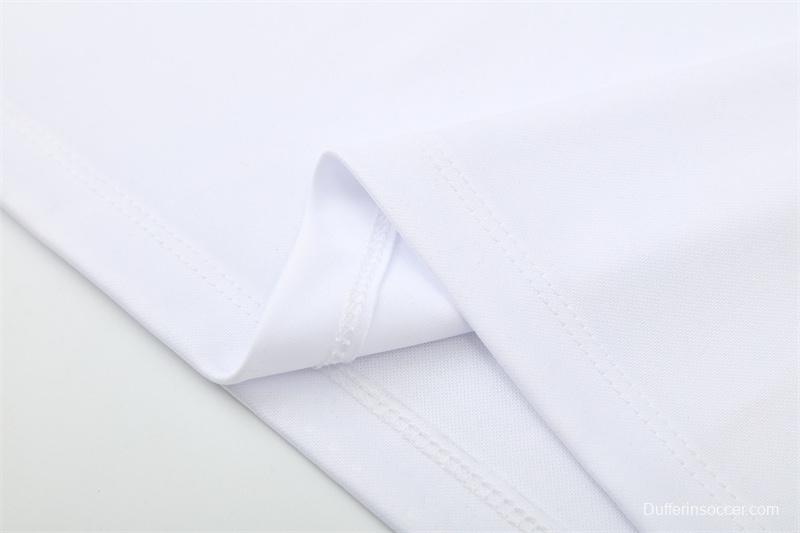 Retro 16/17 Real Madrid White Half Zipper Jacket+Long Pants