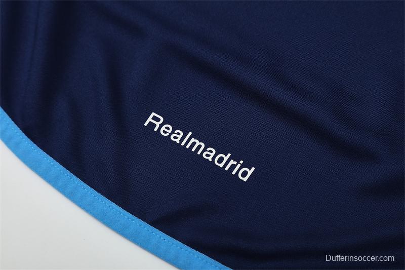 Retro 05/06 Real Madrid Royal Blue Half Zipper Jacket+Long Pants