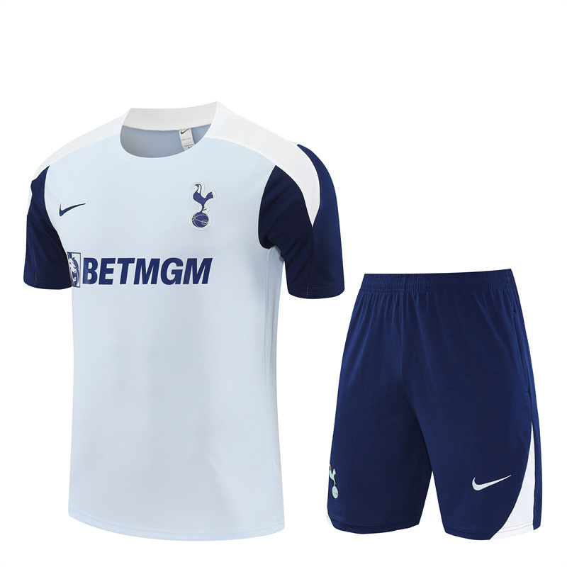 25/26 Tottenham Hotspur Grey with XS Short Sleeve+Soccer Shorts