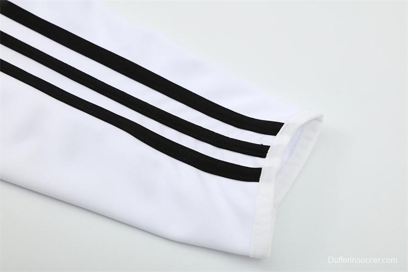 Retro 15/16 Real Madrid White Half Zipper Jacket