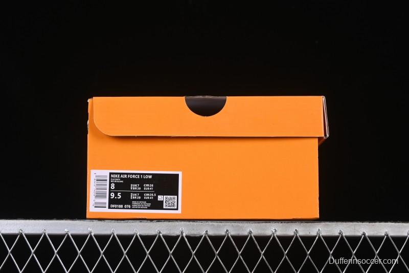 Nike Air Force 1 '07 Low LV Collaboration Grey Brown Floral Canvas Casual Sneakers - DF0188-076