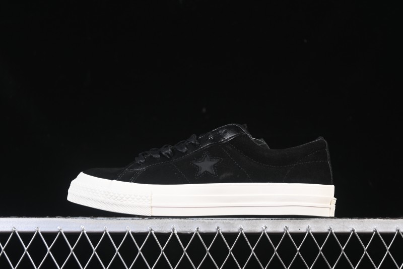 Converse One Star Suede Black Low Top Casual Skate Shoes - 149908C