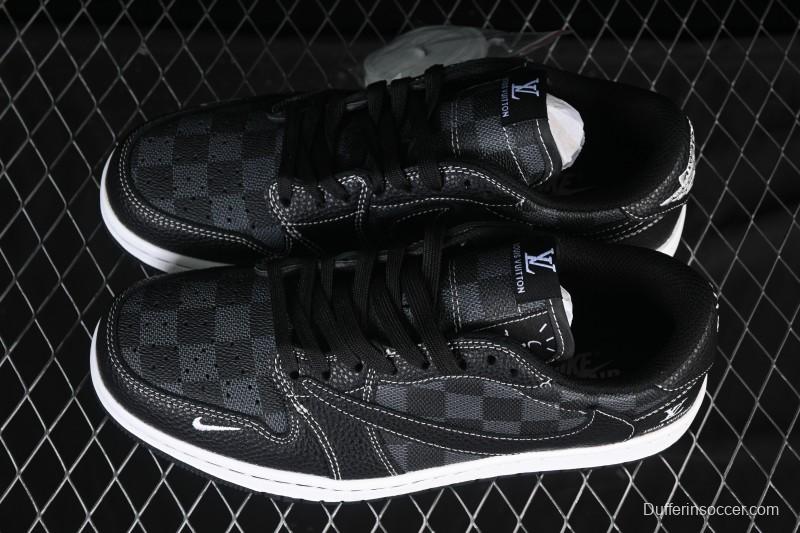 Nike Travis Scott x Fragment Design x Air Jordan 1 Low OG SP AJ1 Low Top Casual Sneakers - DZ5899-008