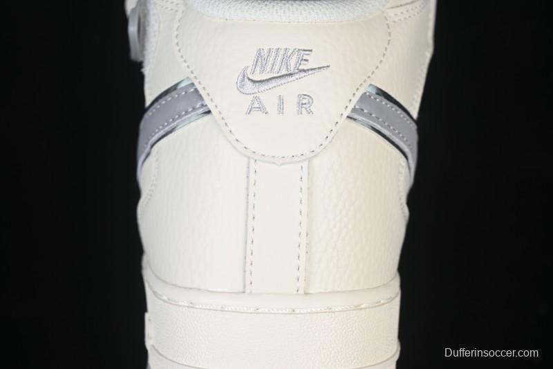 Nike Air Force 1 Mid Light Gray Two-Tone Sole All-Star Starry Sky Mid-Top Casual Skate Shoes - XL0236-232