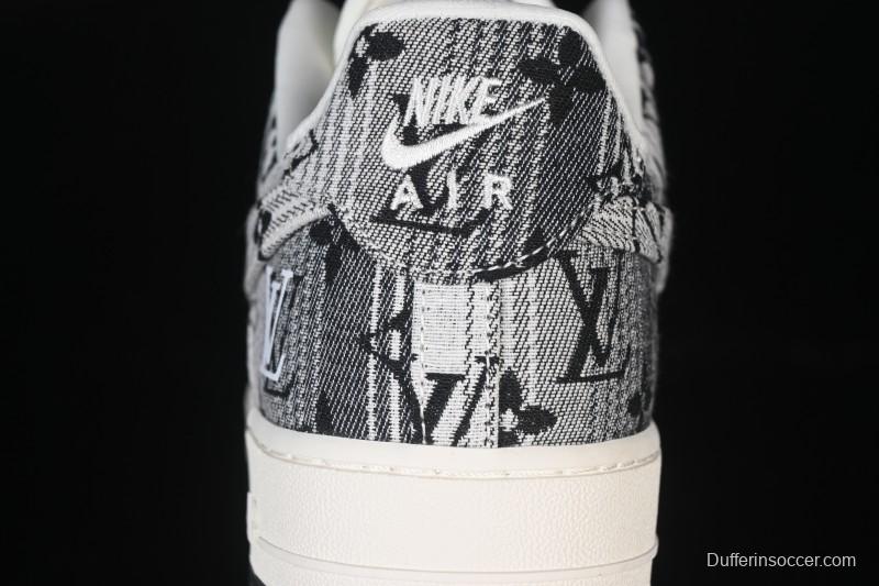 Nike Air Force 1 '07 Low LV Collaboration Gray Floral Canvas Casual Sneakers - DF0188-077