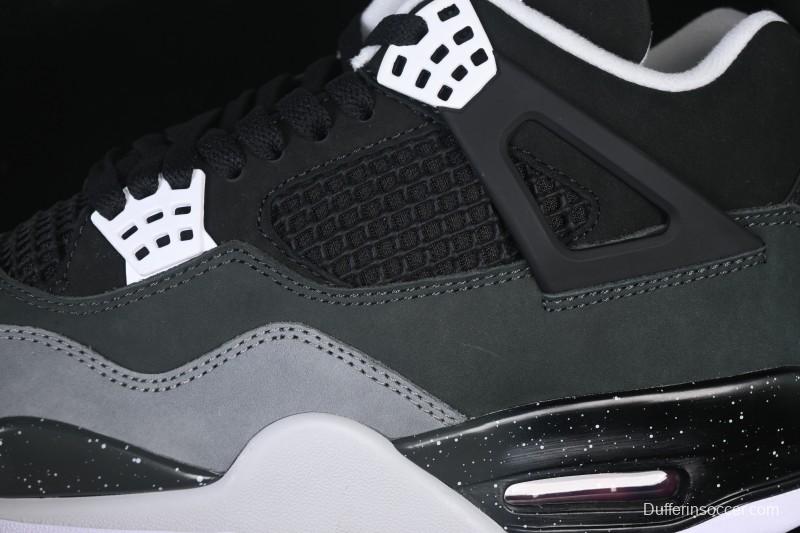 Nike Air Jordan 4 Retro Basketball Shoes with Fear Pack Design - FQ8138-002