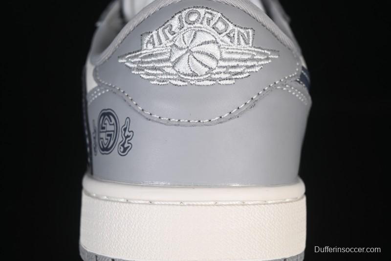 Nike Travis Scott x Fragment Design x Air Jordan 1 Low OG SP AJ1 Low-Top Casual Sneakers - LD2025-023