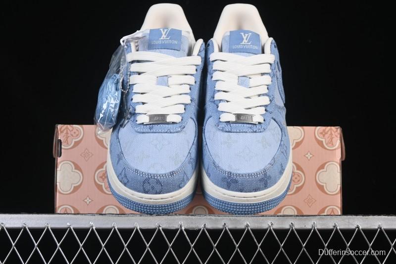 Nike Air Force 1 '07 Low LV Collaboration Light Blue Casual Sneakers - YF9511-823