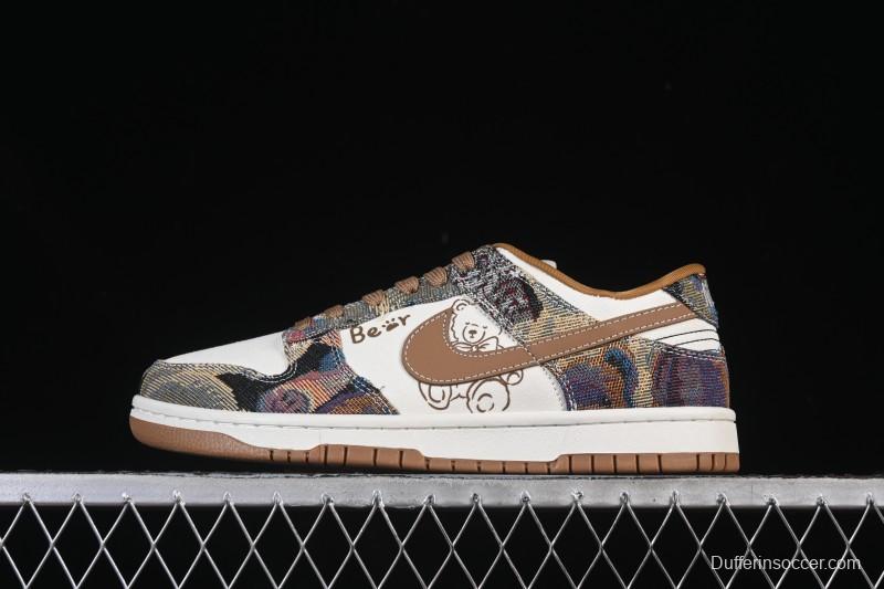 Nike SB Dunk Low Retro Plush Bear Low-Top Casual Skate Shoes - SC0601-459