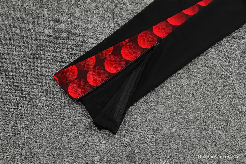 25/26 Feyenoord Red Black Camouflage Half Zipper Jacket+Long Pants