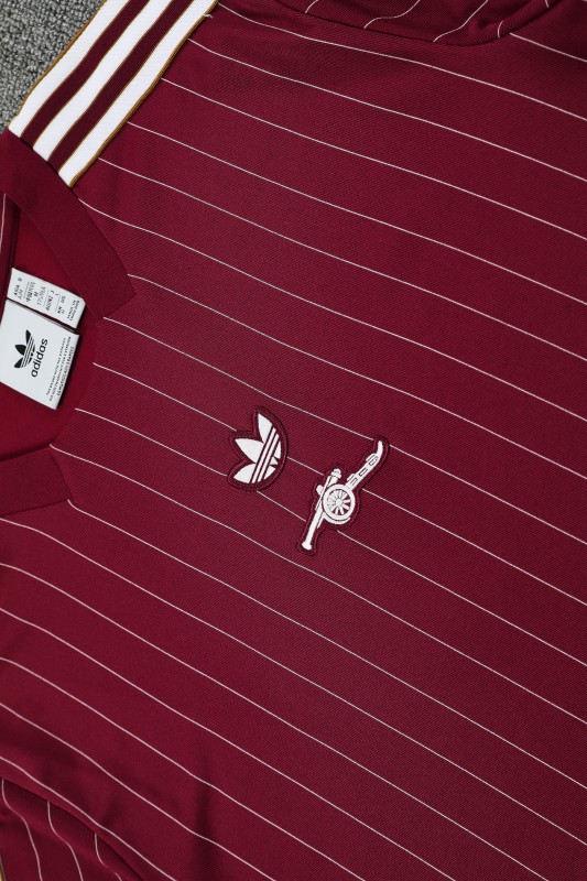25/26 Arsenal Adidas Original Wine Short Sleeve Jersey+Shorts