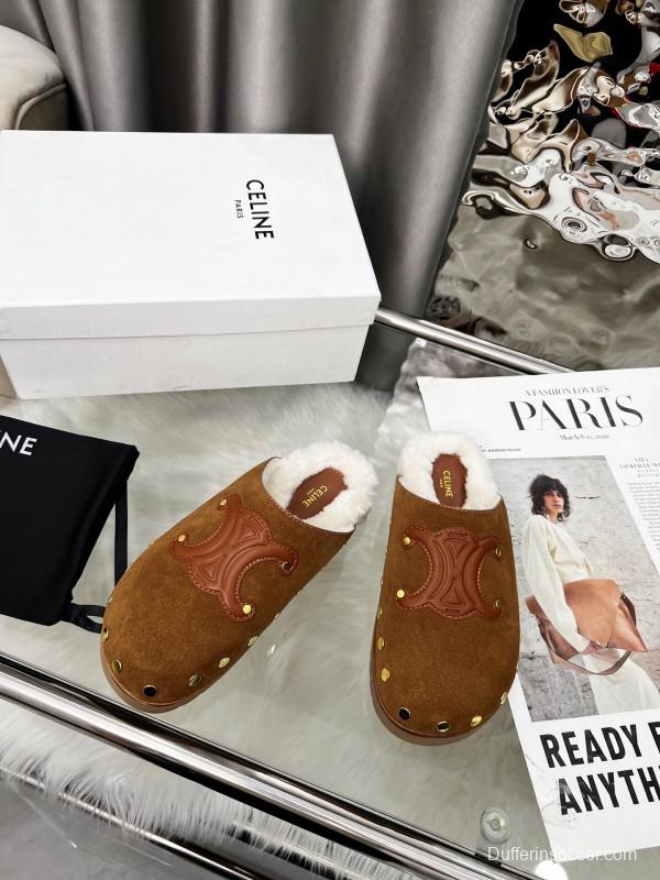 CELINE 2025/ss Studded Birkenstock Sandals - LY00270