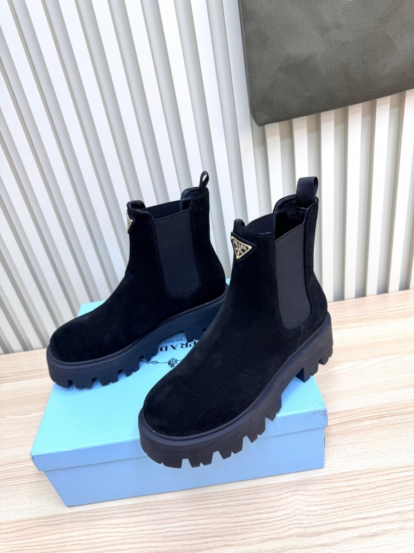Prada 2025 SS Platform Ankle Boots - LY0340