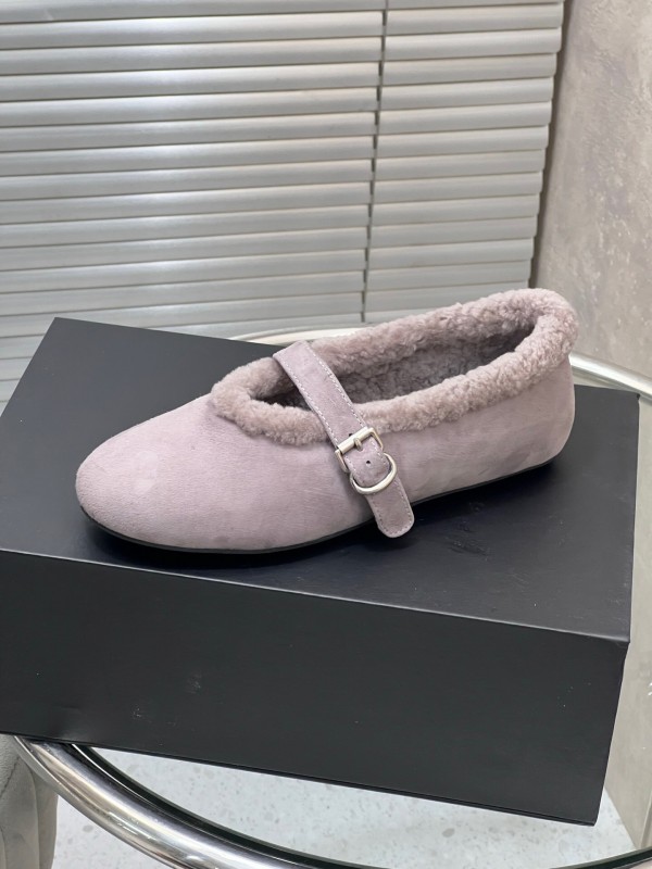 Alaia Fall/Winter 2025 Wool Mary Jane Ballet Flats - KFY00310
