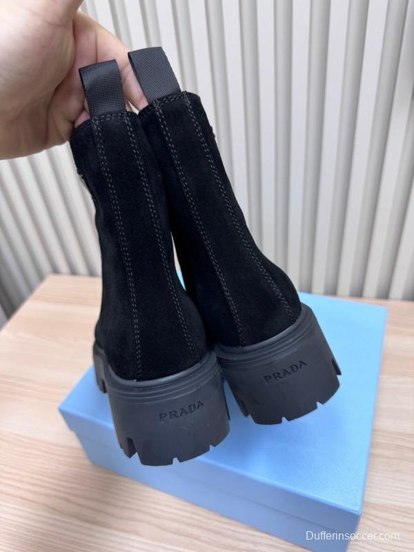 Prada Unisex Martin Boots Premium Leather Construction - LY00340