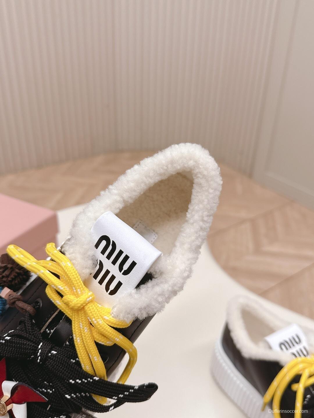 Miu Miu 3D Embroidered Platform Casual Shoes - LY00320/LY00340