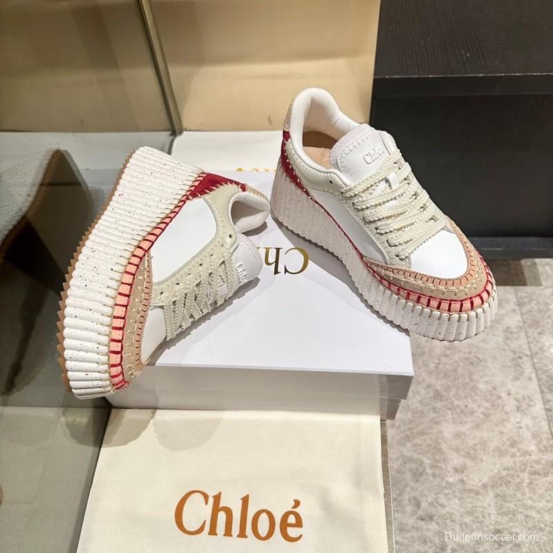 Chloe 2025/SS Hand-Stitched Mark Line Casual Shoes - LY00350
