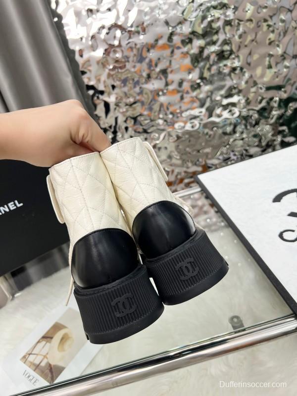 Chanel 2025/SS Autumn Winter New Boots with Double C Leather Buckle - LY00340