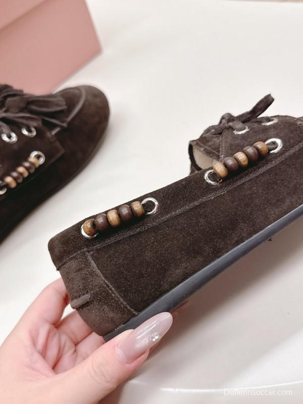 Miu Miu Fall/Winter 2025 Tassel Loafers Slip-On Shoes - LY00330