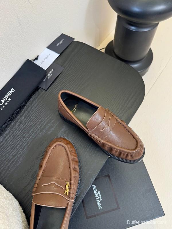 Saint Laurent Classic Loafer Leather Shoes - KFY00350