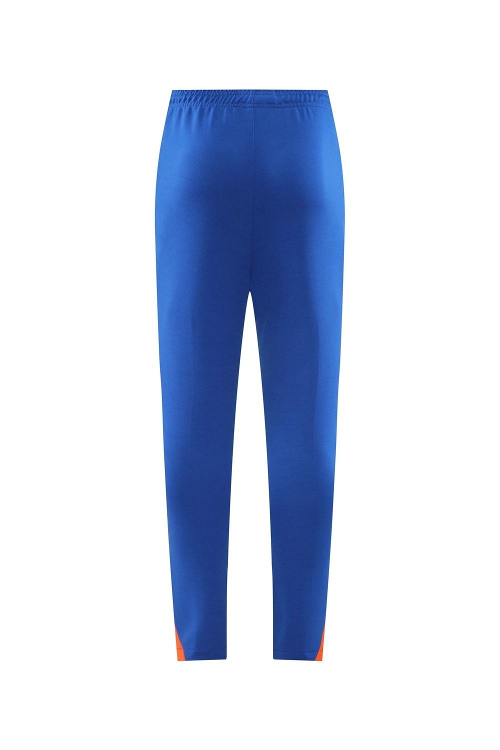 2025 Netherlands Blue Half Zipper Jacket+Long Pants