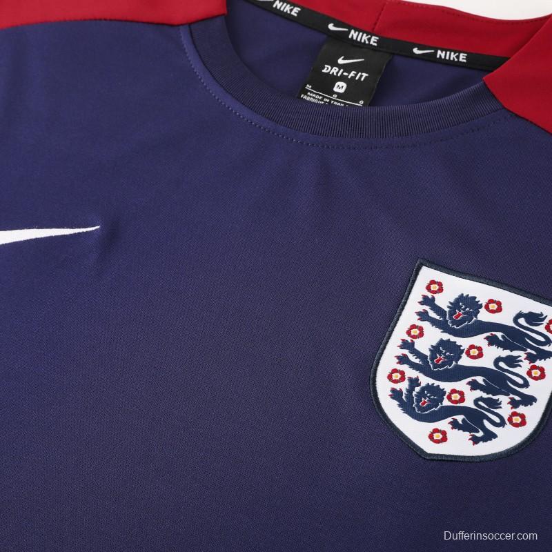 2025 England Purple Short Sleeve+Soccer Shorts