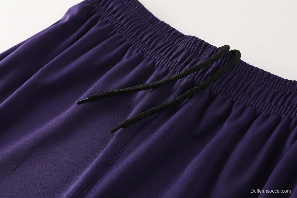 2025 England Purple Half Zipper Jacket+Long Pants