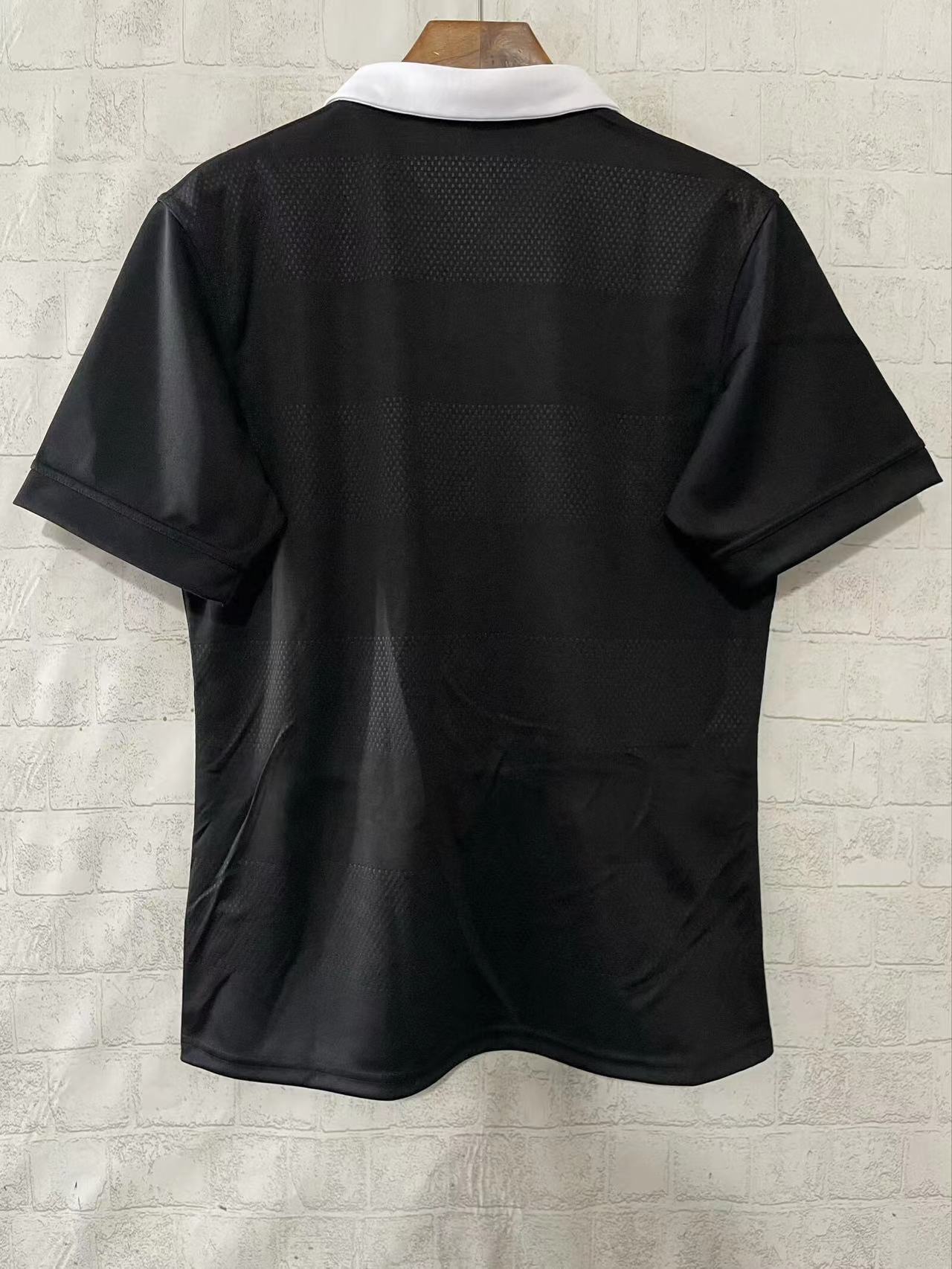 2026 New Zealand All Blacks Black with White Collar Jersey