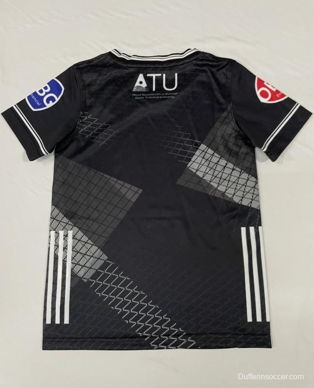 25/26 Kids Sligo GAA Black with Geometric Pattern  Jersey