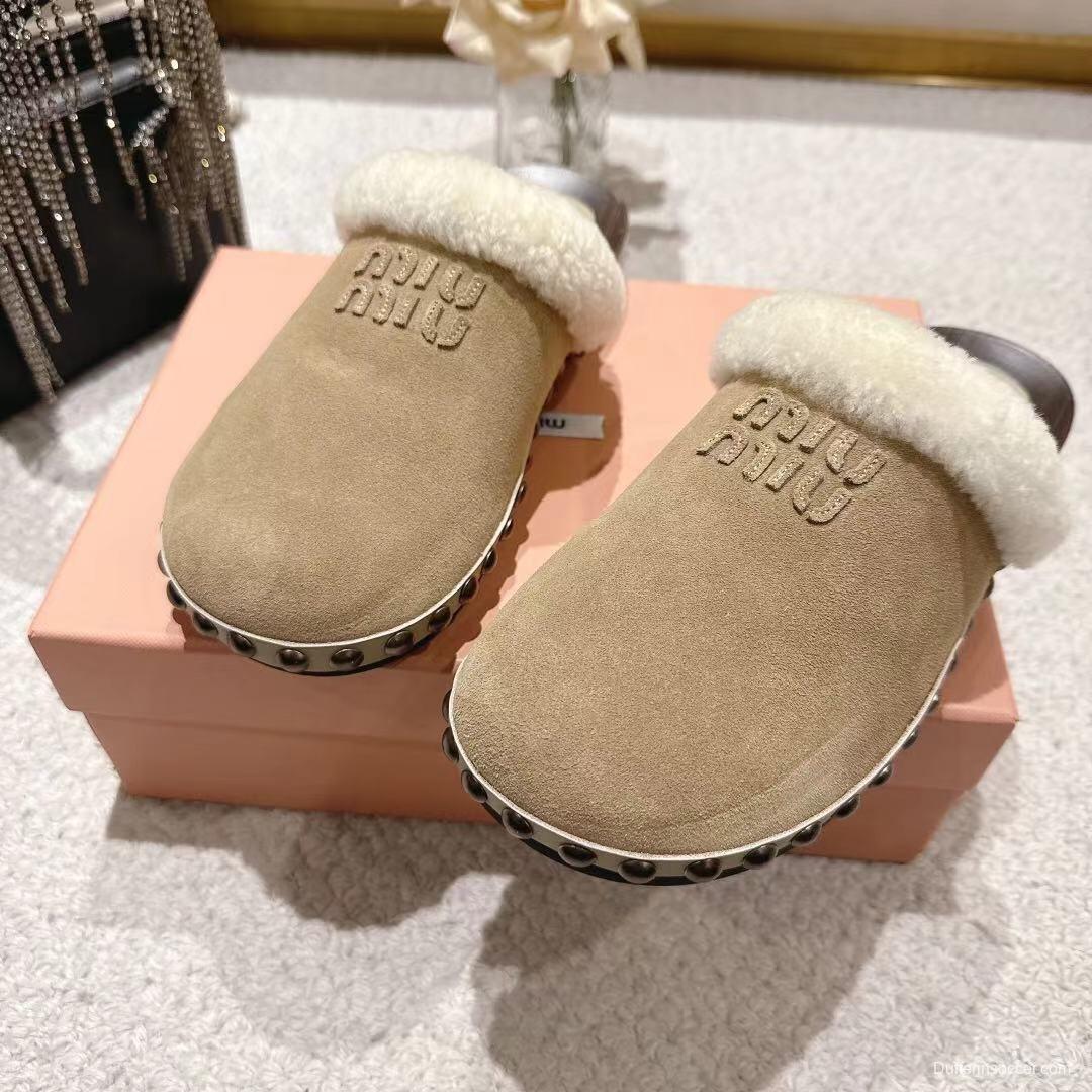 Miu Miu Cotton Shoes Sandals 2025 SS New Season Unique Wiping Craft - LY00260